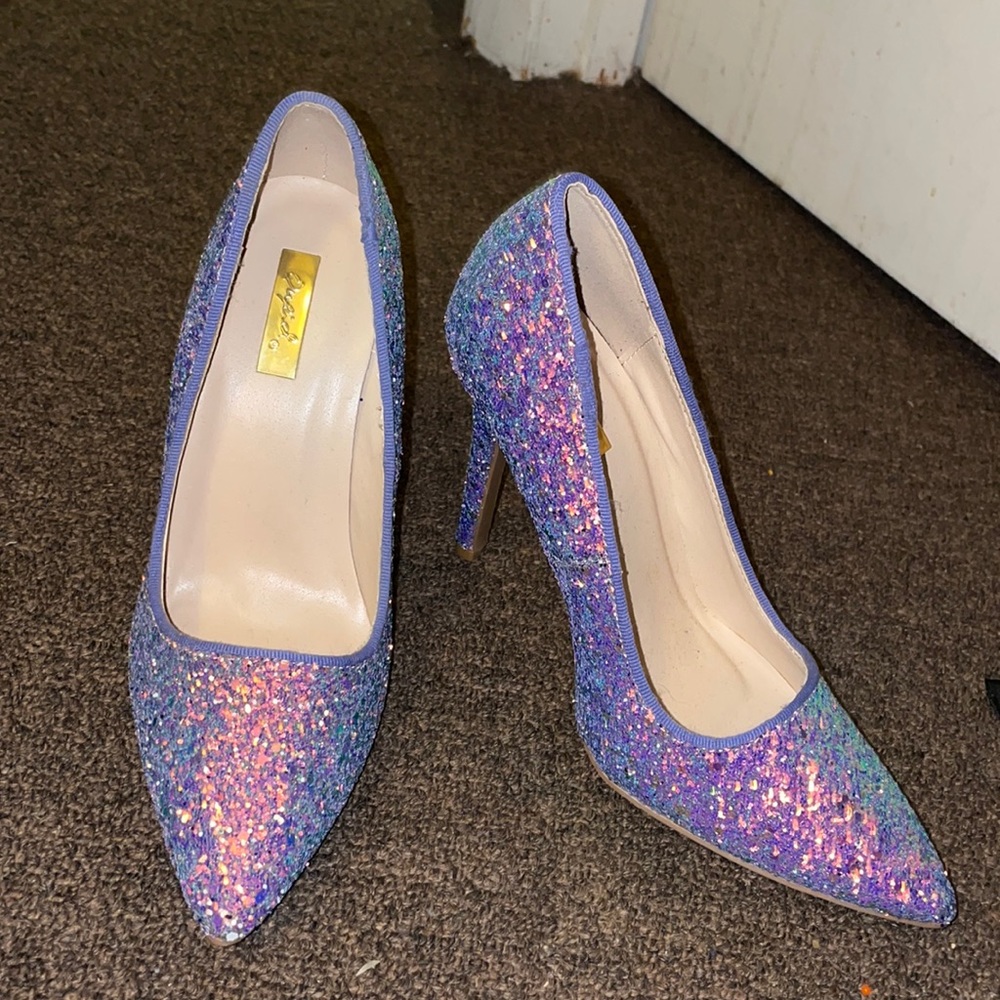 Purple sprinkle heels brand new
